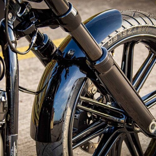 Rick's Motorcycles 21" Voorspatbord Lang Staal, 480mm, 2,5mm Dik, voor 120/70-21" en 130/60-21" Banden