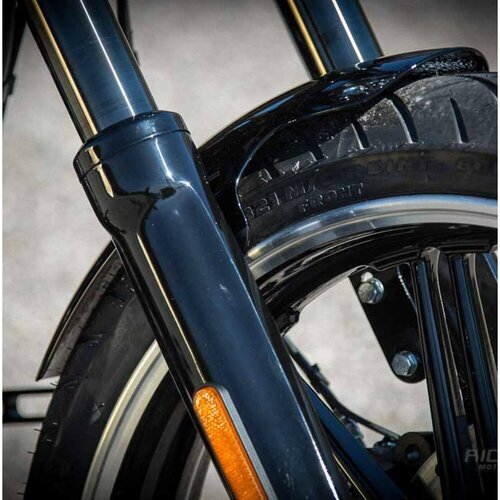 Rick's Motorcycles 21" Front Fender Short Steel - 370mm Length for 120/70-21" and 130/60-21" Tires