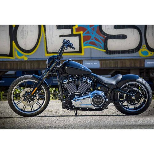 Rick's Motorcycles Garde-boue Avant 21" Short Acier - 370mm de Longueur pour Pneus 120/70-21" et 130/60-21"