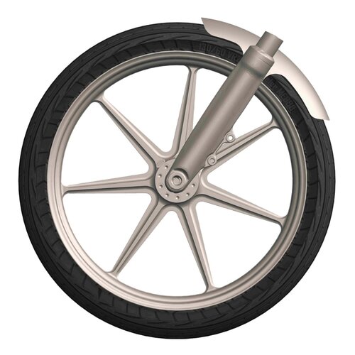 Rick's Motorcycles 23" Stalen Voorspatbord - 410 mm Lengte, 2 mm Lasergesneden, voor 130/60-23 Bandconversie