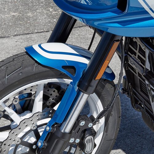 Rick's Motorcycles Low Rider 19" Voorspatbord in 2.5mm Ongeverfd Staal met Geïntegreerde Voorvorkbescherming
