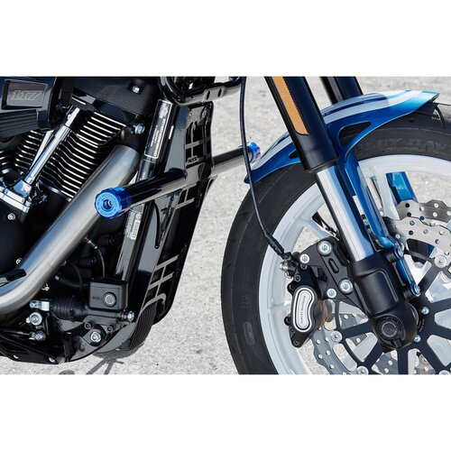 Rick's Motorcycles Low Rider 19" Voorspatbord in 2.5mm Ongeverfd Staal met Geïntegreerde Voorvorkbescherming