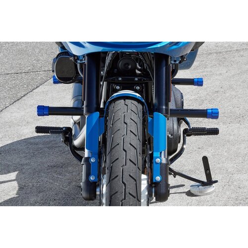 Rick's Motorcycles Garde-boue avant Low Rider 19" en acier non peint 2.5mm avec protection de fourche intégrée