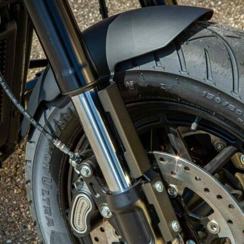 Rick's Motorcycles Vorderradkotflügel 150/80-16 Custom Stahl mit integriertem Gabelschutz