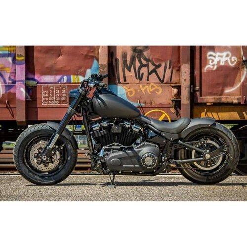 Rick's Motorcycles Garde-boue avant 150/80-16 Custom Acier avec protection intégrée des tubes de fourche
