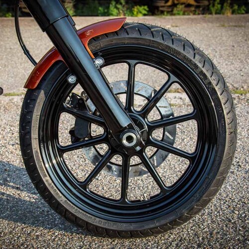 Rick's Motorcycles Softail Garde-Boue Avant Court 350mm - Acier Brut 2,5mm pour Pneus 130/60-18"