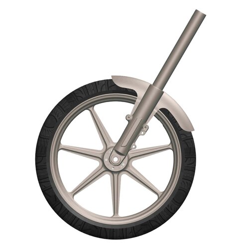 Rick's Motorcycles 21" Voorspatbord Touring Shorty 457 mm Ongelakt Staal voor 3.50"/4.00" x 21" Wielen