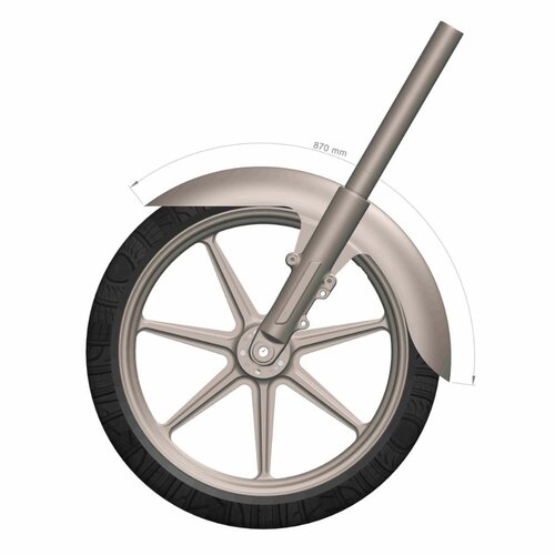 Rick's Motorcycles 21" Vorderradkotflügel "Street-Cut" Stahl - 870 mm, für 3.50"/4.00" x 21" Felgen