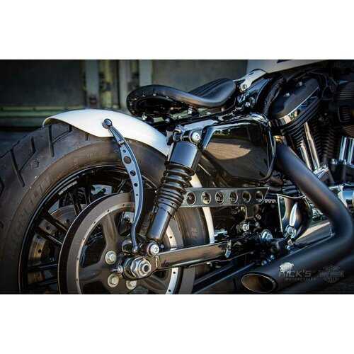 Rick's Motorcycles Bobber Rear Fender for 150/80-16 Rear Tire - 2 mm Deep-Drawn Steel Construction