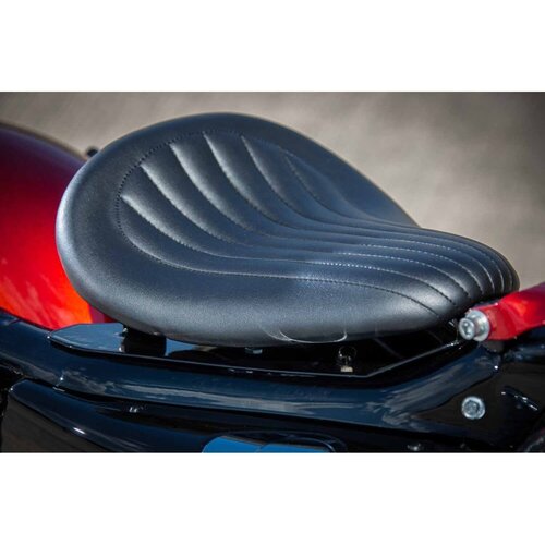 Rick's Motorcycles Solositz-Umbausatz, Schwarz - 3D-lasergeschnittene Stahl-Rahmenabdeckung mit Pulverbeschichtung, 170 mm Sitzmontagebreite