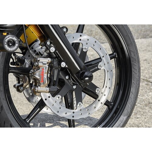 Rick's Motorcycles Seven Sins Wave Disque de Frein Flottant 13" (330 mm) - Acier Inoxydable Perforé