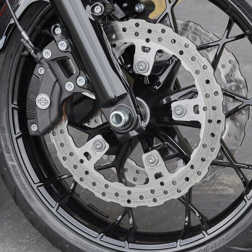 Rick's Motorcycles Disque de Frein Avant Wave 13" / 330mm, Flottant, 5 Trous, Centre Ouvert, Montage Cross-Cut pour Étriers Radiaux OEM