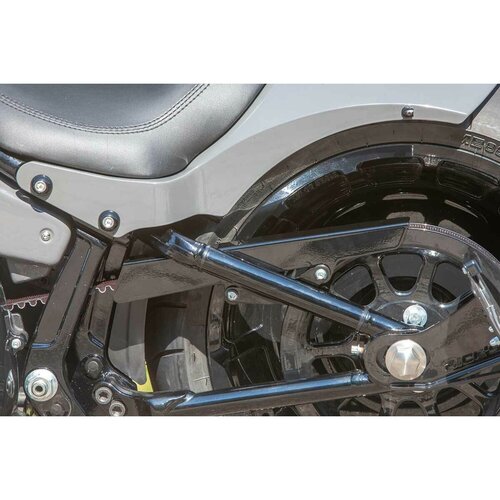 Rick's Motorcycles Riemenschutz Ohne Zuschnitt Matte Black Pulverbeschichteter Edelstahl