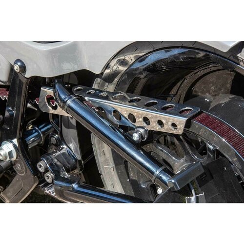 Rick's Motorcycles Riemenschutz Runde Löcher Poliert Edelstahl mit Montagematerial