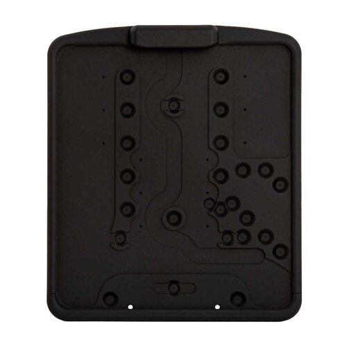 Rick's Motorcycles Slide-In License Plate Holder 18x20cm Black Matte With E-Mark Approved Light Universal Fitment