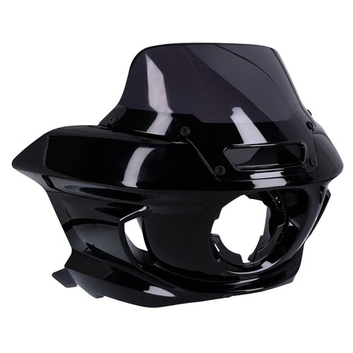 MCS M8 Low Rider Fairing Kit, Unpainted Gloss Black ABS with Tinted Windshield