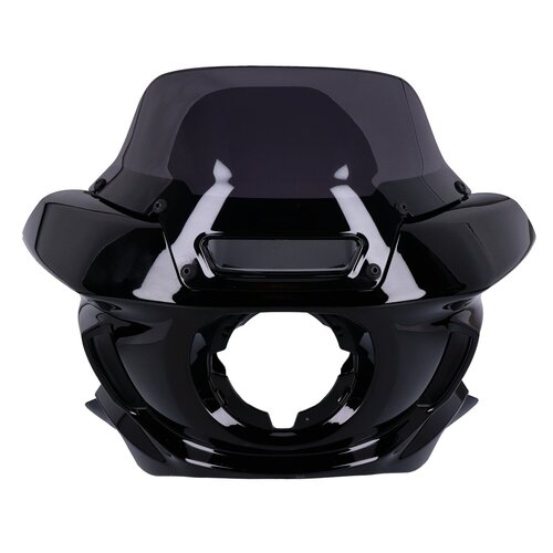 MCS Kit de Carénage M8 Low Rider, ABS Noir Brillant Non Peint avec Pare-brise Teinté