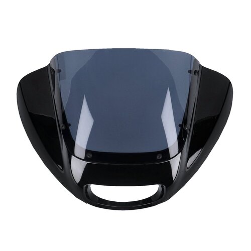 MCS Sportverkleidungsset Gloss Black Unlackiertes ABS Mit Dark Smoke Polycarbonat-Windschild