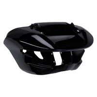 23-Up Style Sharknose Outer Fairing in Vivid Black ABS Plastic, OEM Reference 57001942