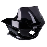 M8 Low Rider Fairing Kit, Unpainted Gloss Black ABS with Tinted Windshield