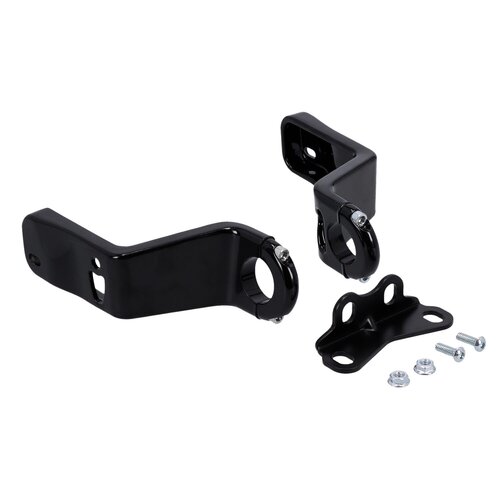 MCS Kuipsteunkit Gloss Black Staal voor M8 Low Rider ST