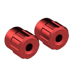 Clubstyle Crashbar Endkappen - Glänzend Rot Eloxiertes Aluminium-Vollmaterial