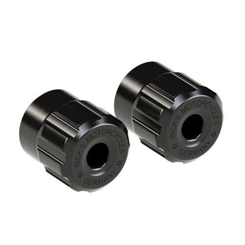 Rick's Motorcycles Clubstyle Crashbar Endkappen 709621 Glanz Schwarz