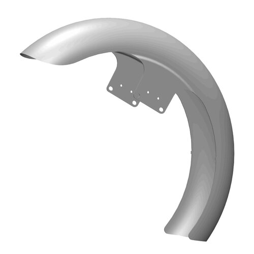 Rick's Motorcycles 21" Front Fender Touring "Standard" - 1075mm Deep-Drawn Steel, Bolt-On Installation