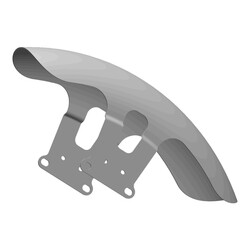 Garde-boue avant 21" Touring Shorty 457 mm en acier non peint pour jantes 3.50"/4.00" x 21"