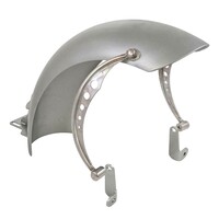 Stalen Achterspatbord Kit voor 150mm 16/17 Inch Banden - Bobber Style, Gemonteerd op de Swingarm