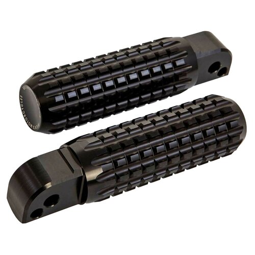 Rick's Motorcycles Repose-pieds Passager AK 4.7, Noir Anodisé, Aluminium Usiné CNC