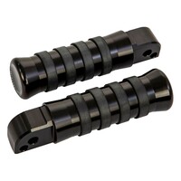 Passenger Pegs O-Ring Style in Black - CNC Machined Aluminum with Embedded Rubber O-Rings