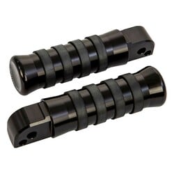 Beifahrer-Fußrasten O-Ring Style Schwarz CNC Aluminium