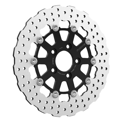 Rick's Motorcycles Disque de frein arrière Wave Steve Touring 11.8" / 300 mm flottant, support noir