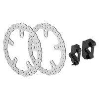 Kit Disque de Frein Avant Flottant Wave 14" / 355mm Inox avec Adaptateurs d'Étrier