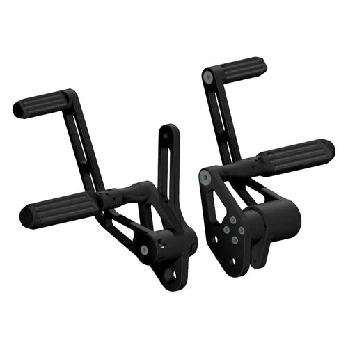 Rick's Motorcycles AK47 Forward Control Kit +2.5" Schwarz Eloxiertes CNC-gefrästes Aluminium