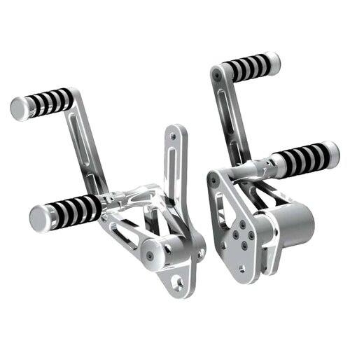 Rick's Motorcycles Forward Control Kit +2" O-Ring Style Poliertes Aluminium-Billet