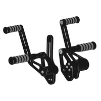Forward Control Kit O-Ring Style STD Position Schwarz Eloxiertes CNC-gefrästes Aluminium