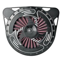 H. Lector Air Cleaner Face Plate for Good Guys 2 Basic Air Cleaner Assembly - Black Anodized