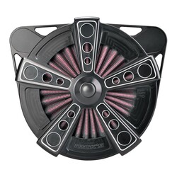 Rodder Air Cleaner Face Plate for Good Guys 2 Basic Air Cleaner Assembly, Black Anodized 7075 Billet Aluminum