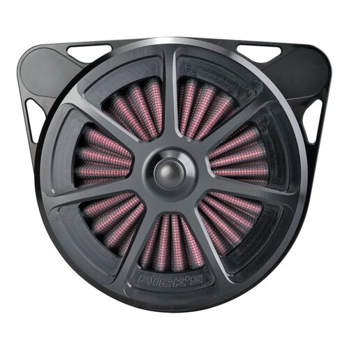 Rick's Motorcycles Seven Sins Air Cleaner Face Plate for Good Guys 2 Basic Assembly - Black Anodized
