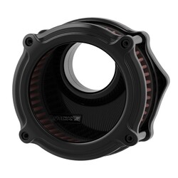 Good Guys 3 Porthole Air Cleaner Assembly - Black Anodized 7075 Billet Aluminum with K&N Filter Element