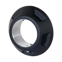 Voorwiel Spacer Cover, Rechterzijde, Zwart - CNC-gefreesd Aluminium, Mat Zwarte Poedercoating
