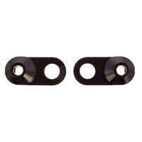 Blinkerhalter Vorne Für Kellermann Atto Blinker, Schwarz Eloxiertes Gefrästes Aluminium, Als Paar Verkauft