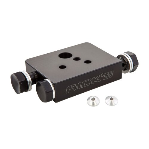 Rick's Motorcycles ABS Bremsleitungsverteiler - Schwarz Eloxiertes Aluminium-Billet