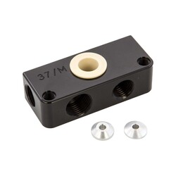 Répartiteur de Ligne de Frein ABS Sportster - Aluminium Billet Anodisé Noir