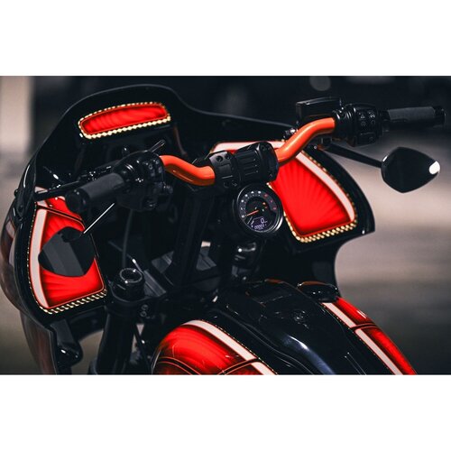 Rick's Motorcycles Clubstyle Pullback Riserkit 10" - Zwart Geanodiseerd Aluminium, 2" Pullback, 1-1/4" (32mm) Stuurklem