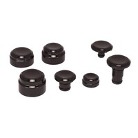 Achsabdeckungsset Komplett - Glattes Styling, Schwarz Pulverbeschichtetes Billet-Aluminium