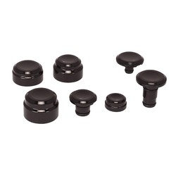 Axle Cover Kit Complete - Smooth Styling, Black Powder Coated Billet Aluminum