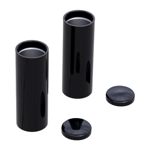 Rick's Motorcycles Fork Cover Kit, 4-Piece, Black - CNC Machined Aluminum, Gloss Black Powder Coated Finish